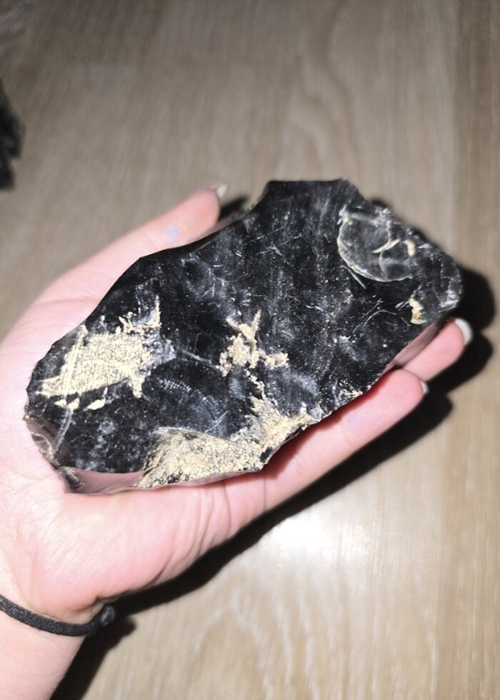 Büyük boy obsidyen doğal taş  - Görsel 3