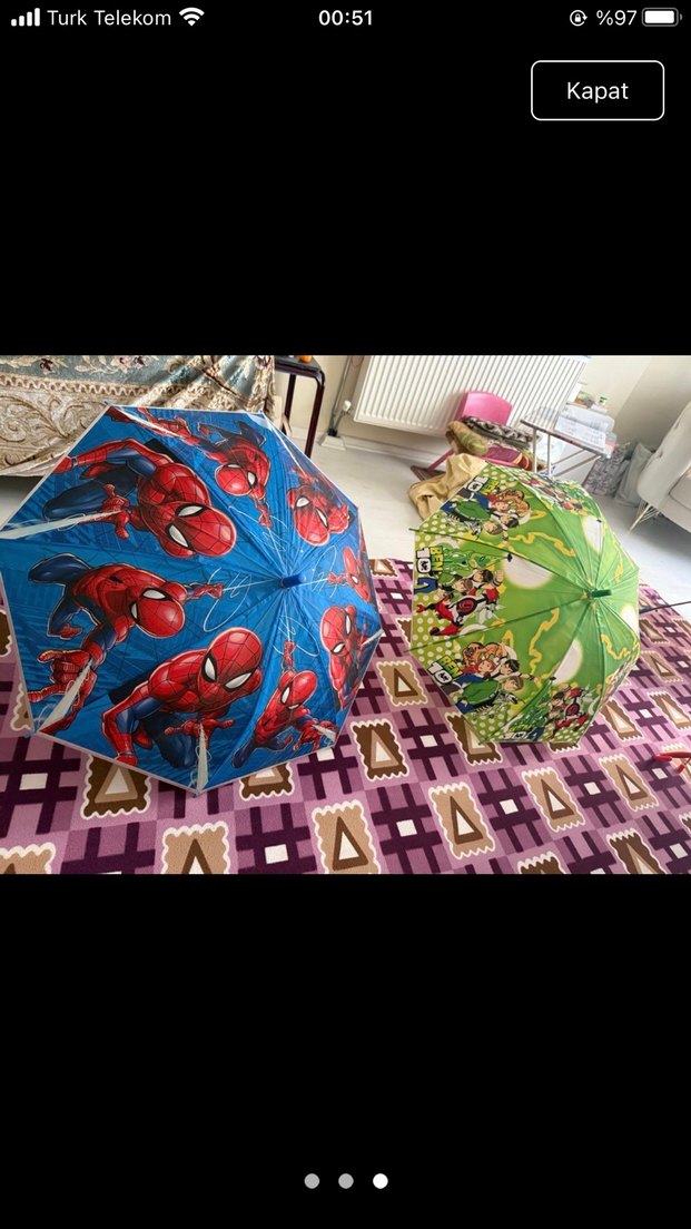 Renkli Pop Kültür çocuk şemsiye - Görsel 3