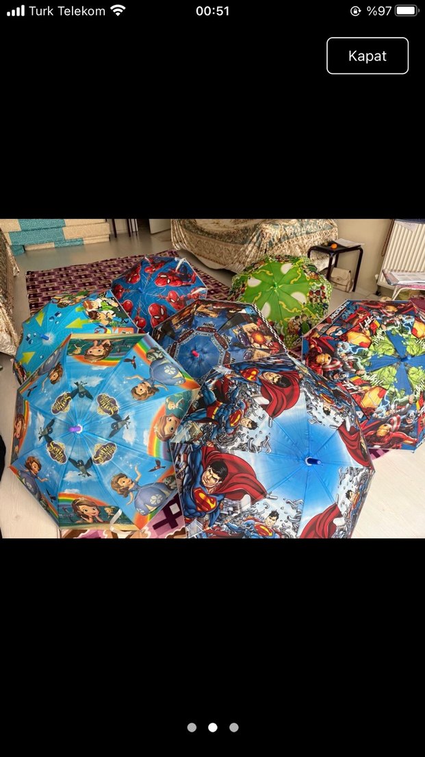 Renkli Pop Kültür çocuk şemsiye - Görsel 2