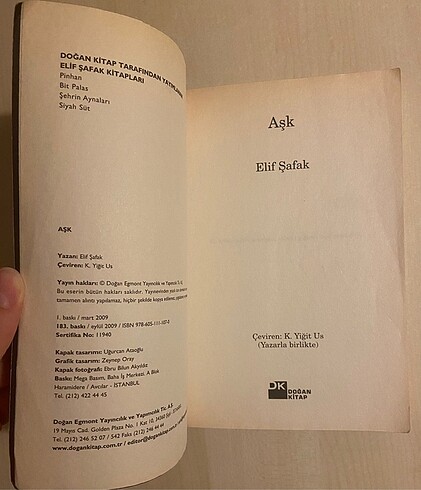Beden Renk Elif Şafak- Aşk