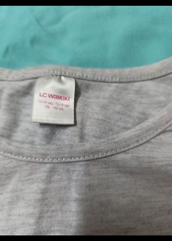 LC Waikiki Kız Çocuk Gri Kısa Kollu Baskılı Tişört