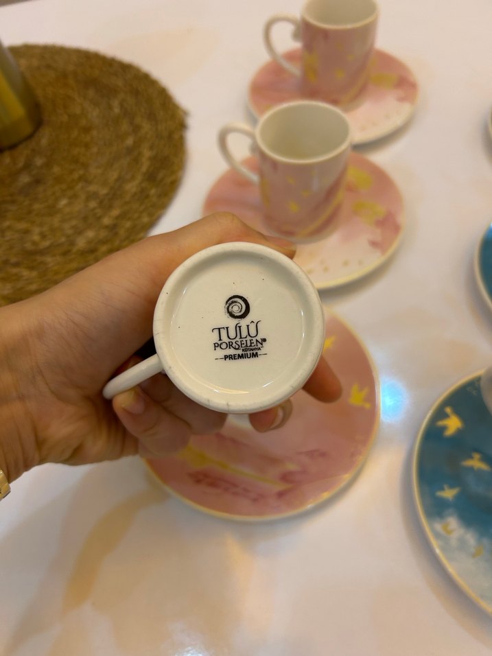 Pastel Renkli 6 Parça Kahve Fincan Seti - Görsel 4