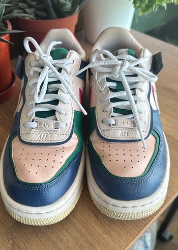 Nike Air çok renkli bağcıklı kadın spor ayakkabı - Görsel 6