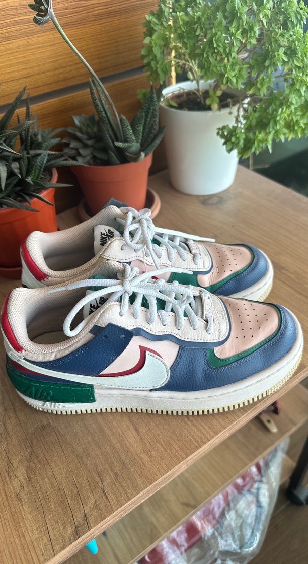 Nike Air çok renkli bağcıklı kadın spor ayakkabı - Görsel 3