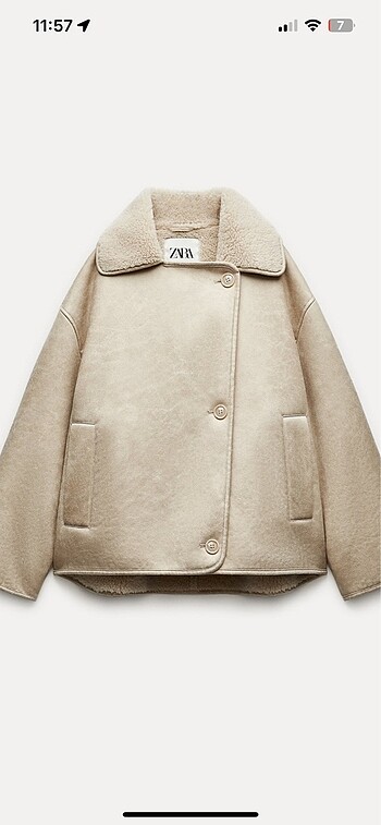 Zara suni astar detaylı mont