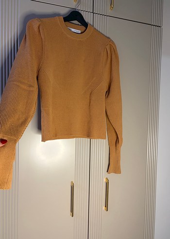 Zara Bej Fitilli Triko Kadın Kazak - Görsel 3