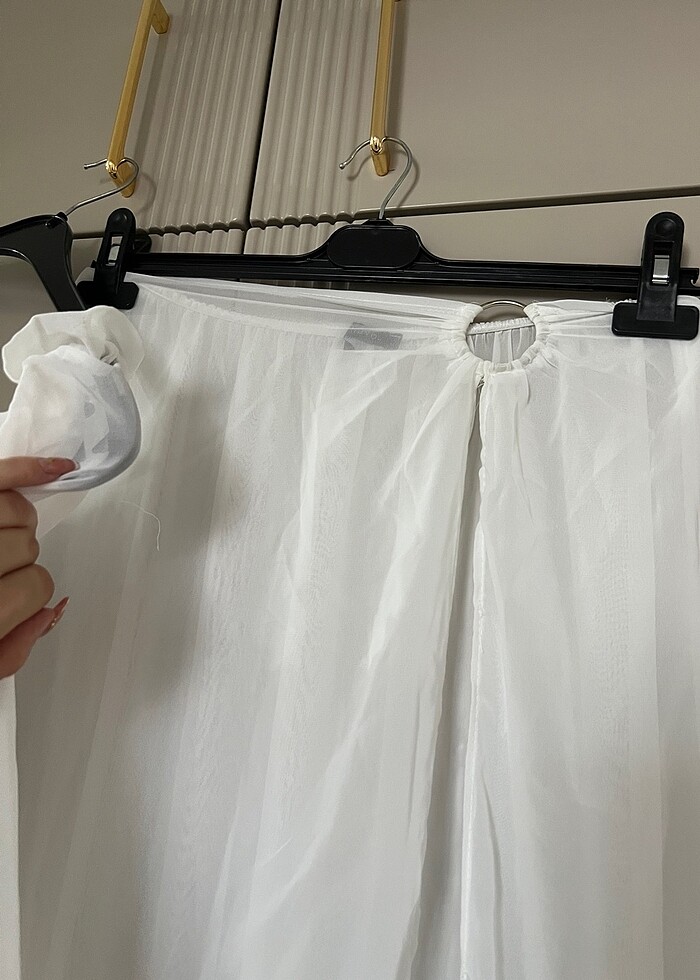 Beyaz Pareo plaj takımı - Görsel 5