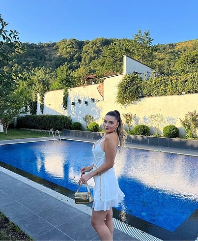 Zara beyaz elbise - Görsel 8