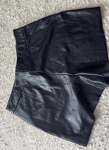 Zara deri şort etek - Görsel 6