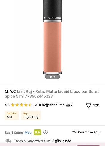 MAC Mac likit ruj 