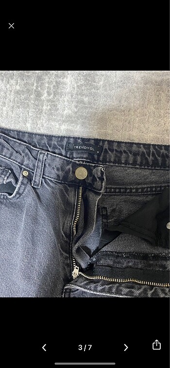 s Beden Siyah Wide Leg Jean