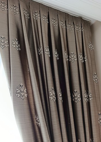 Nakışlı Bej Perde - Görsel 5
