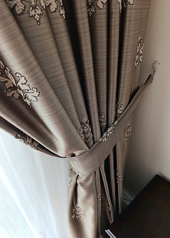 Nakışlı Bej Perde - Görsel 3