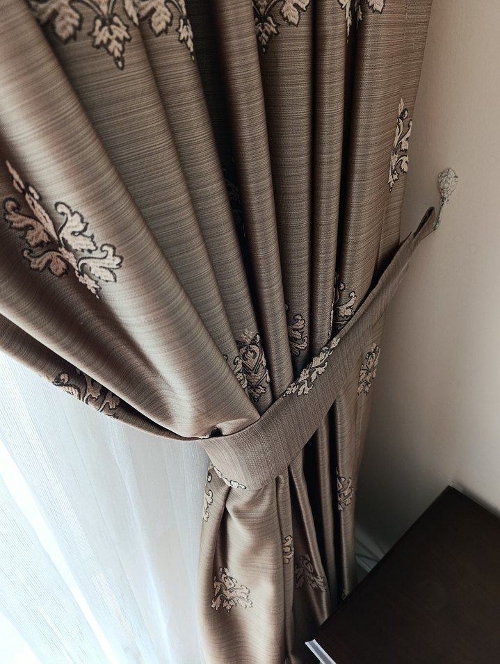 Nakışlı Bej Perde - Görsel 3