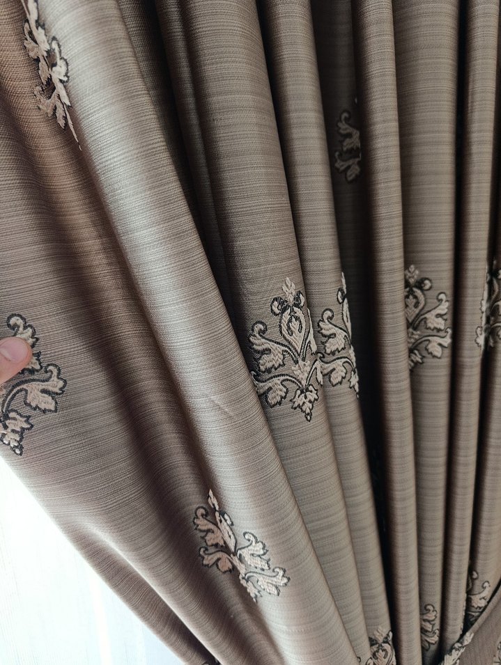 Nakışlı Bej Perde - Görsel 2
