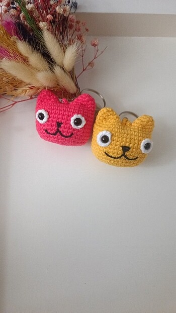 Amigurumi kedi anahtarlık 