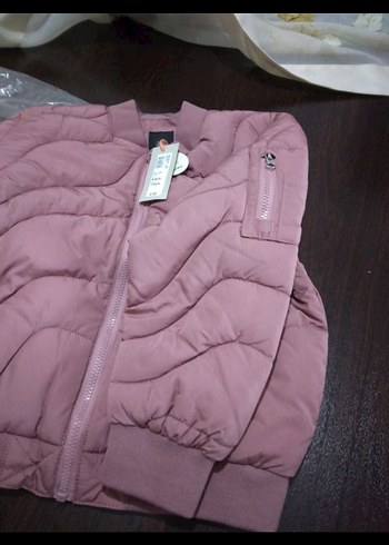 5 Yaş Beden Kız Çocuk Fermuarlı Pembe Mont