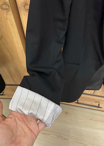 Diğer Tek Düğmeli Siyah Kadın Blazer Ceket