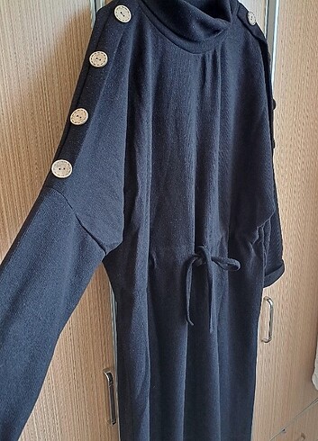 Zara Siyah triko elbise
