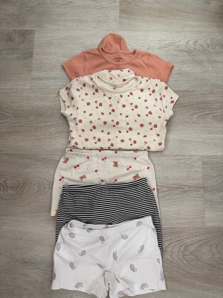 Kız Bebek 2'li Kısa Kollu Body ve 3lü Boxer - Görsel 2