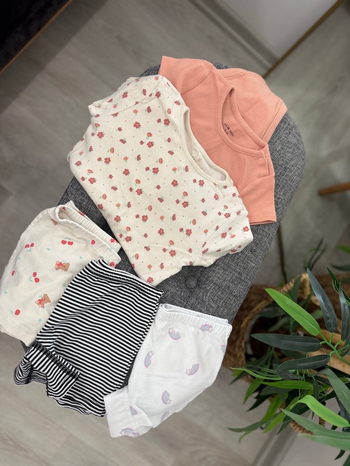 Kız Bebek 2'li Kısa Kollu Body ve 3lü Boxer - Görsel 4