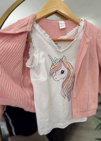 HM KIZ ÇOCUK ASKILI TİŞÖRT VE LCW HIRKA - Görsel 6