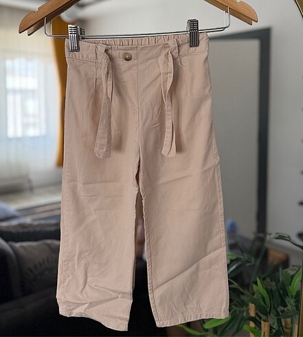 4 Yaş Beden camel Renk LCW KIZ ÇOCUK BELİ AYARLANABİLİR BOL PANTOLON