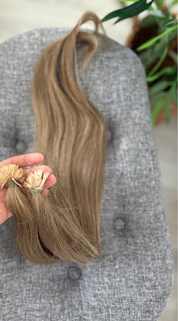 75 ADET 65 CM GERÇEK KUMRAL KAYNAK SAÇ - Görsel 3