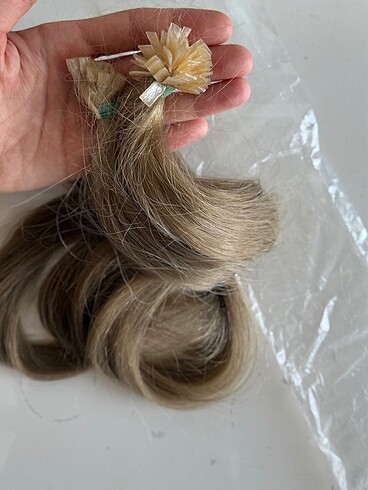 75 ADET 65 CM GERÇEK KUMRAL KAYNAK SAÇ - Görsel 6