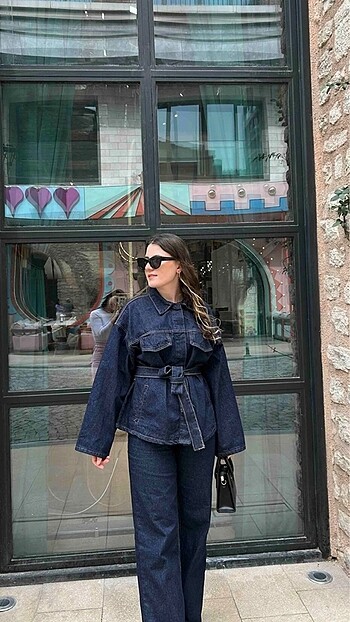 m Beden Kot denim takım