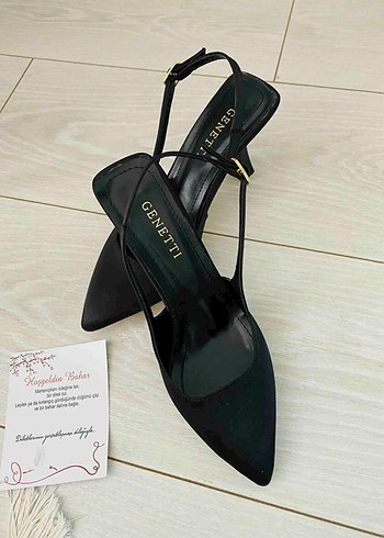 Zara Genetti Siyah Stiletto Topuklu Kadın Ayakkabı