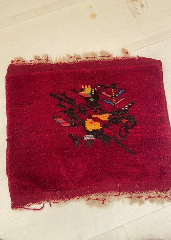 El dokuma heybe çanta ve oturma için mini dokuma kilim. - Görsel 11