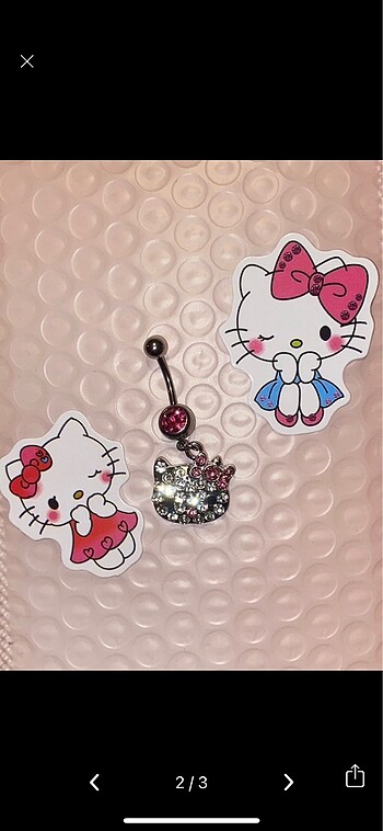 Hello Kitty Hello kitty piercing çelik