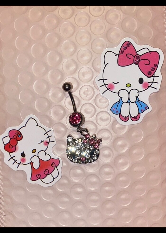 Hello kitty piercing çelik - Görsel 2