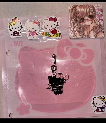 Hello Kitty Hello kitty göbek piercing