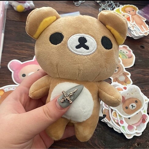 Beden Rilakkuma peluş anahtarlık