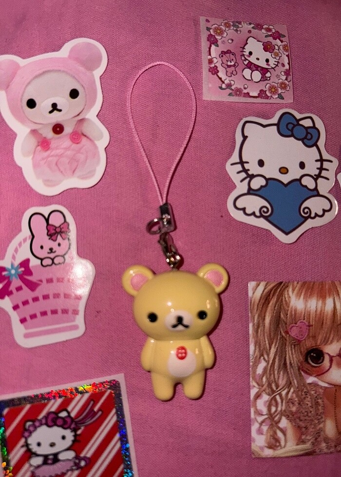 Korilakkuma mini charm anahtarlık - Görsel 2