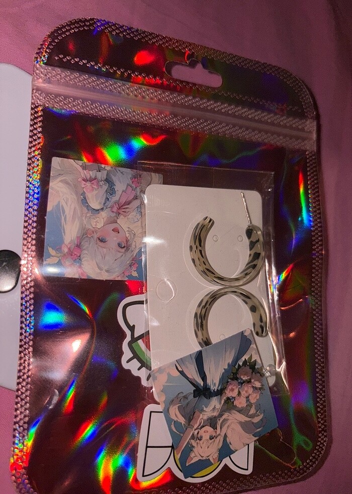 Leopar desenli halka küpe sıfır - Görsel 4