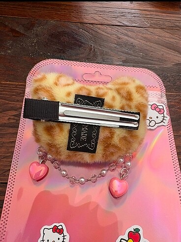 Hello Kitty Hello kitty leopar peluş toka