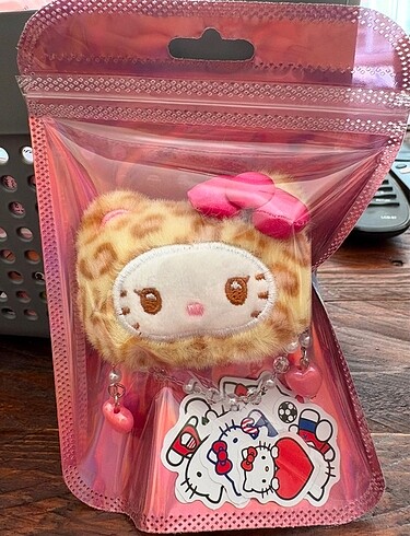 Beden Hello kitty leopar peluş toka