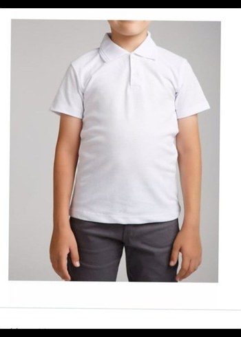LC Waikiki Beyaz Erkek Çocuk Uzun Kollu Polo Tişört
