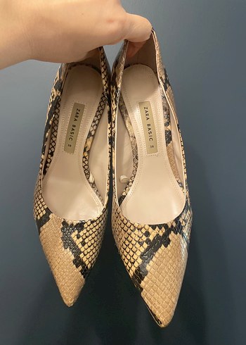 Zara Yılan Desenli Kadın Topuklu Ayakkabı - Görsel 2