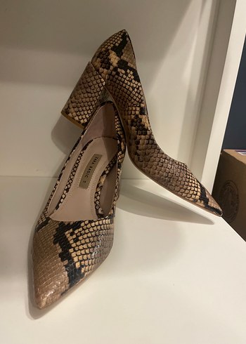 Zara Yılan Desenli Kadın Topuklu Ayakkabı - Görsel 6