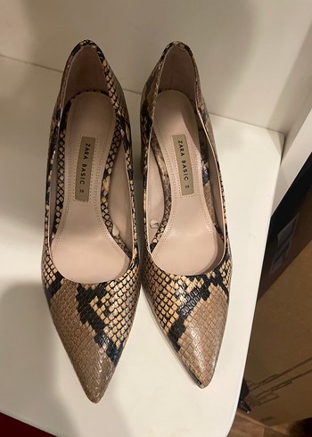 Zara Yılan Desenli Kadın Topuklu Ayakkabı - Görsel 5