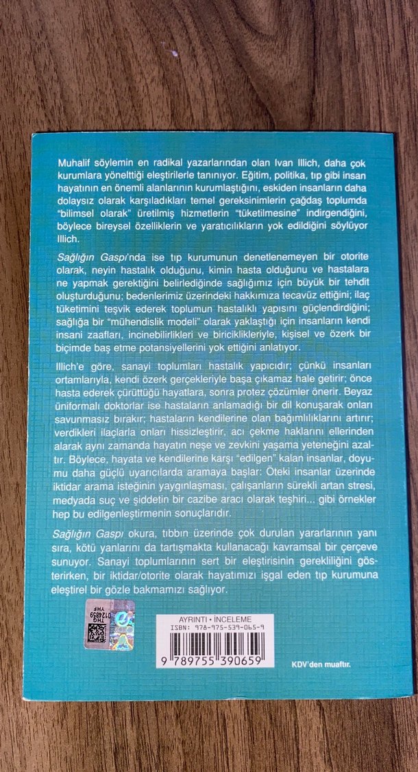 Sağlığın Gaspi - Ivan Illich - Görsel 2