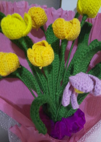 El Örgüsü Bohem Çiçek Buketi - Görsel 3