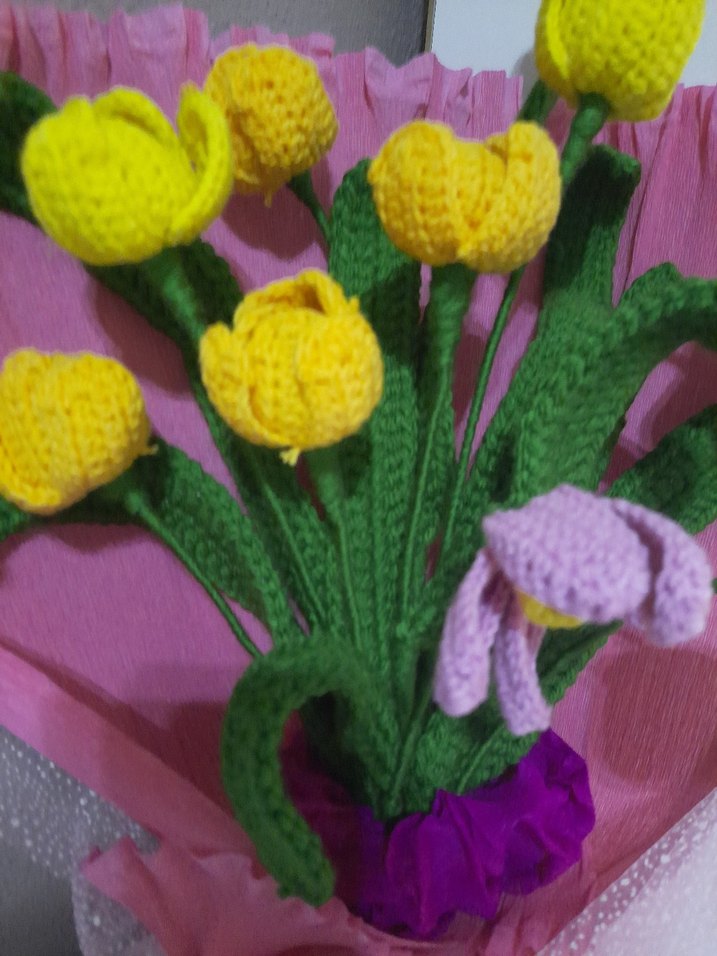 El Örgüsü Bohem Çiçek Buketi - Görsel 3