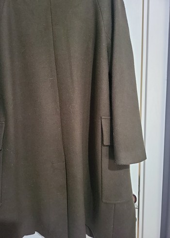 Düğmeli yesil Midi Kadın Kaban - Görsel 5