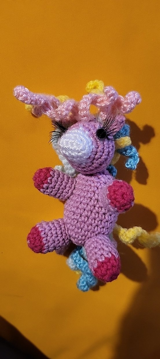 Renkli Örgü Unicorn Peluş Oyuncak - Görsel 4