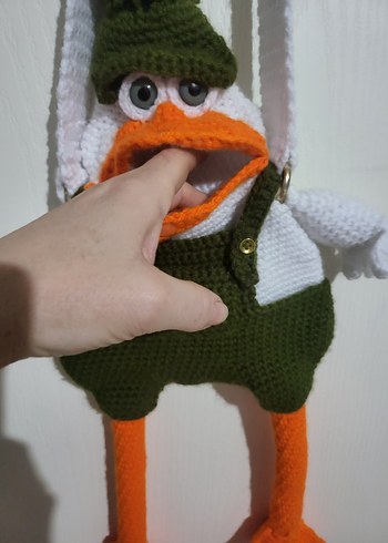 Renkli Ördek Figürlü Peluş Çanta - Görsel 2